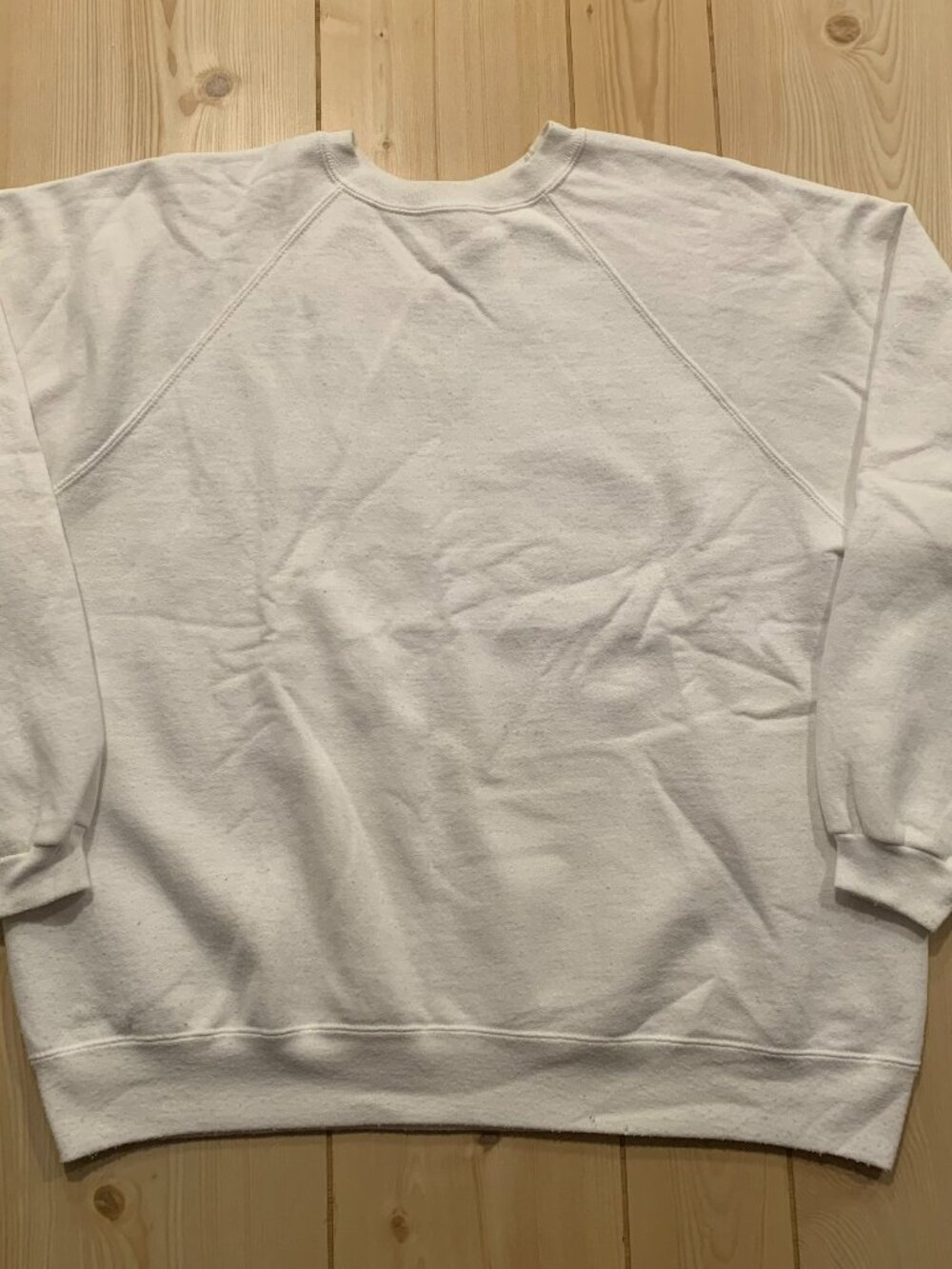 Vintage 90s Hanes Her Way Blank Solid White Retro Crewneck Sweatshirt Women's XL